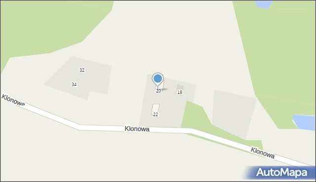 Kostkowo, Klonowa, 20, mapa Kostkowo