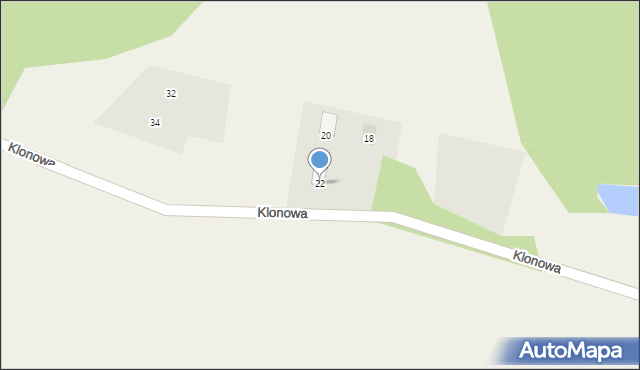 Kostkowo, Klonowa, 22, mapa Kostkowo