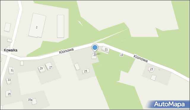 Kostkowo, Klonowa, 23, mapa Kostkowo