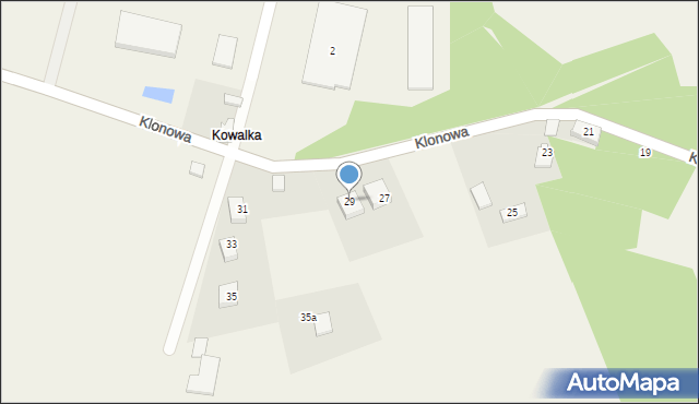 Kostkowo, Klonowa, 29, mapa Kostkowo