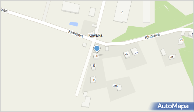 Kostkowo, Klonowa, 31, mapa Kostkowo