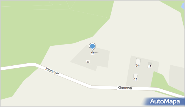 Kostkowo, Klonowa, 32, mapa Kostkowo