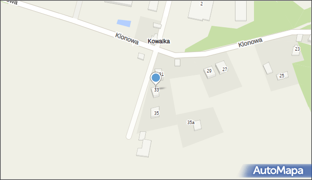 Kostkowo, Klonowa, 33, mapa Kostkowo