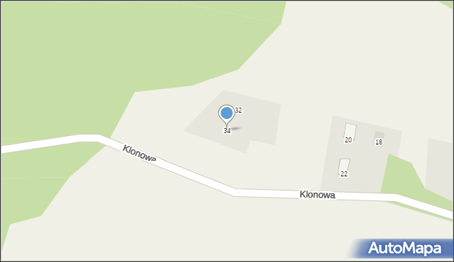 Kostkowo, Klonowa, 34, mapa Kostkowo