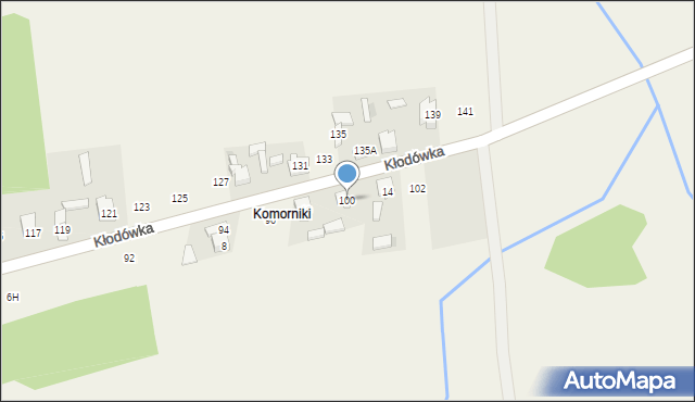 Koziegłówki, Kłodówka, 100, mapa Koziegłówki