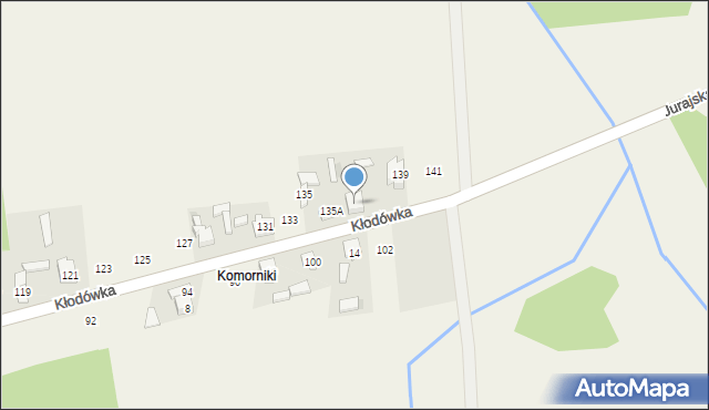 Koziegłówki, Kłodówka, 137, mapa Koziegłówki