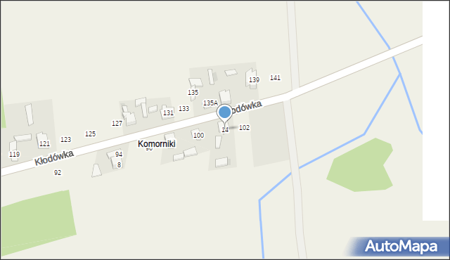 Koziegłówki, Kłodówka, 14, mapa Koziegłówki