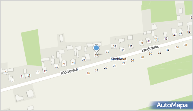 Koziegłówki, Kłodówka, 29, mapa Koziegłówki