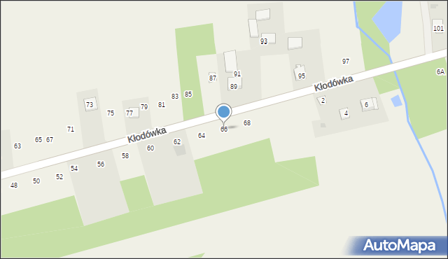 Koziegłówki, Kłodówka, 66, mapa Koziegłówki