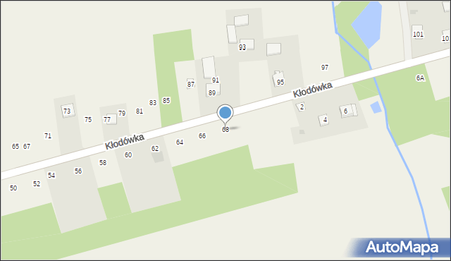 Koziegłówki, Kłodówka, 68, mapa Koziegłówki