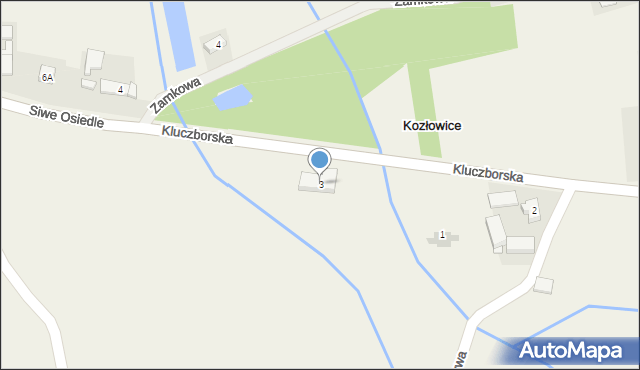 Kozłowice, Kluczborska, 3, mapa Kozłowice