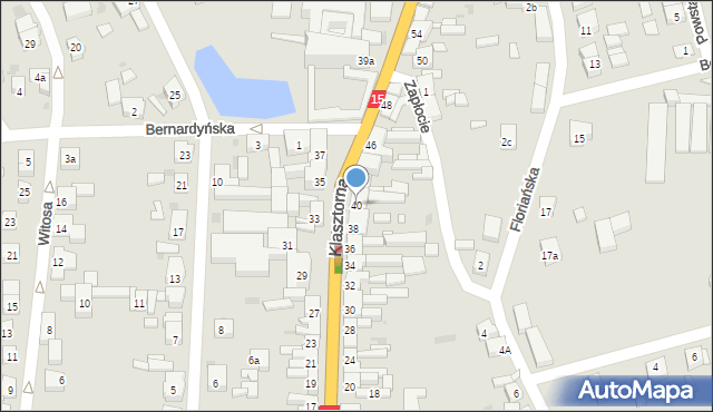 Koźmin Wielkopolski, Klasztorna, 40, mapa Koźmin Wielkopolski