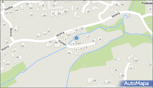 Kraków, Kliniec, 9, mapa Krakowa