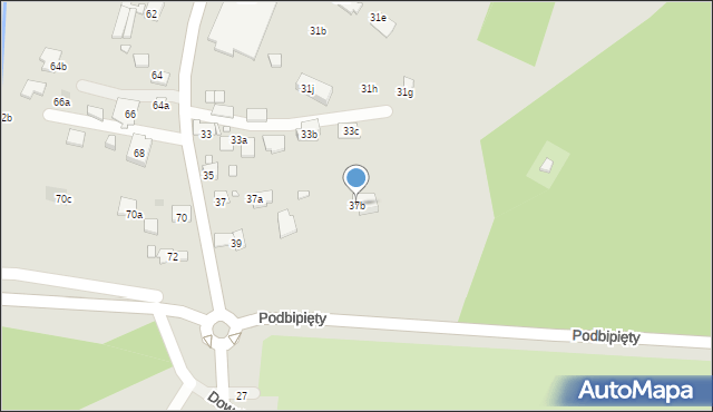 Kraków, Klasztorna, 37b, mapa Krakowa