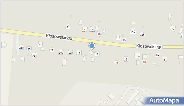 Krasnystaw, Kłosowskiego, 18a, mapa Krasnystaw