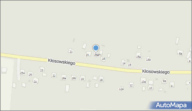 Krasnystaw, Kłosowskiego, 20a, mapa Krasnystaw