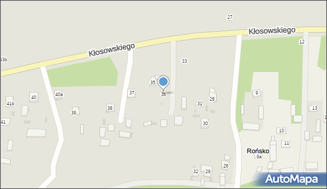 Krasnystaw, Kłosowskiego, 36, mapa Krasnystaw