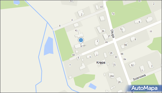 Krępa, Klonowa, 4, mapa Krępa