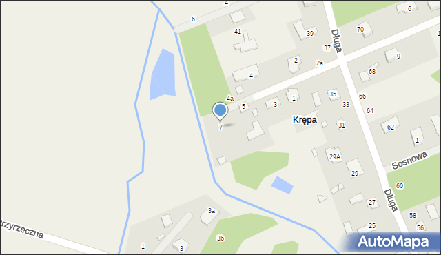 Krępa, Klonowa, 7, mapa Krępa