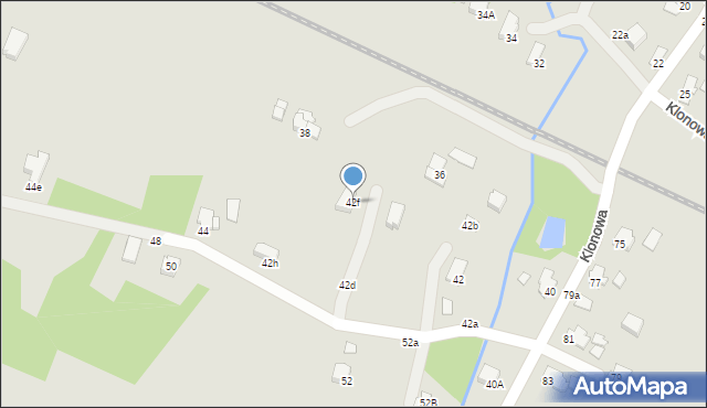 Krosno, Klonowa, 42f, mapa Krosna