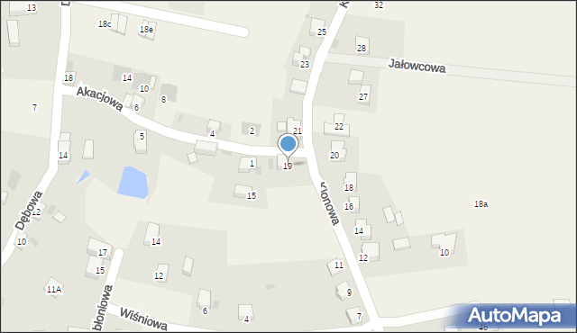 Kruszyn, Klonowa, 19, mapa Kruszyn