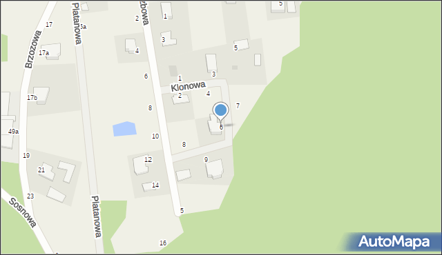 Kruszyn Krajeński, Klonowa, 6, mapa Kruszyn Krajeński