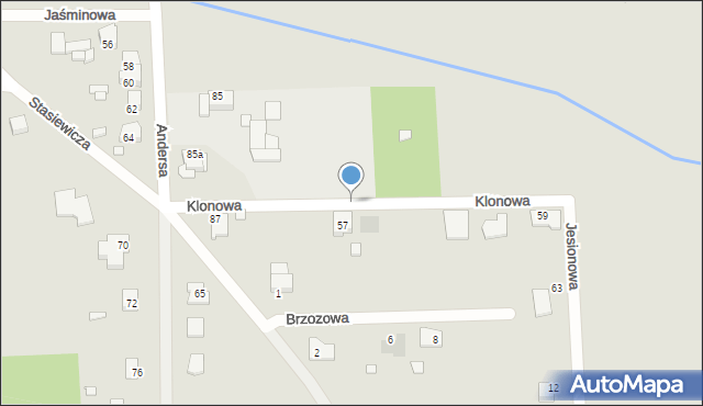 Krzepice, Klonowa, 8, mapa Krzepice