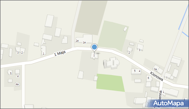 Kujakowice Górne, Klonowa, 1, mapa Kujakowice Górne