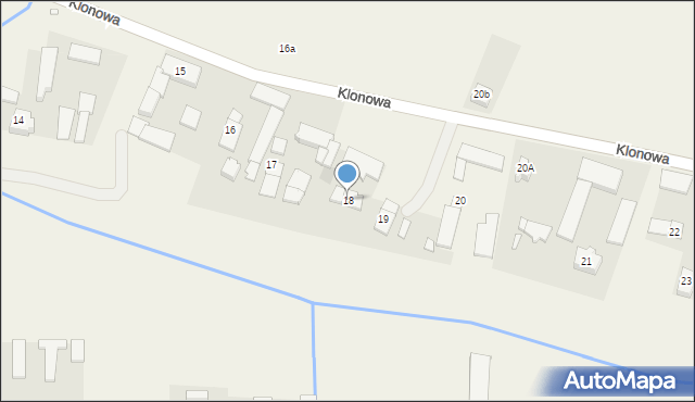 Kujakowice Górne, Klonowa, 18, mapa Kujakowice Górne