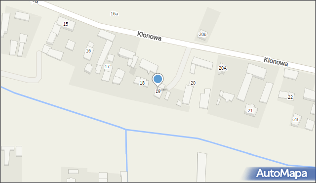 Kujakowice Górne, Klonowa, 19, mapa Kujakowice Górne