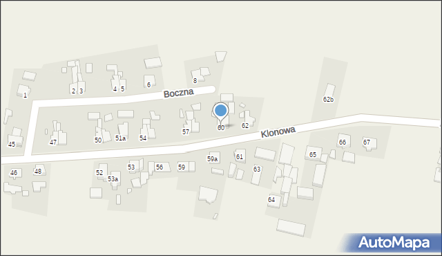 Kujakowice Górne, Klonowa, 60, mapa Kujakowice Górne