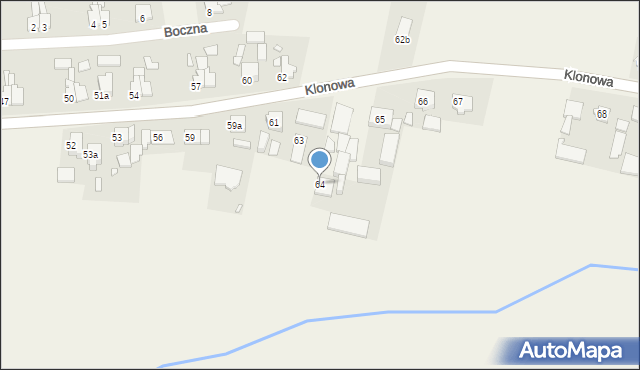 Kujakowice Górne, Klonowa, 64, mapa Kujakowice Górne