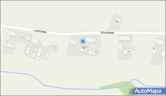 Kujakowice Górne, Klonowa, 74a, mapa Kujakowice Górne