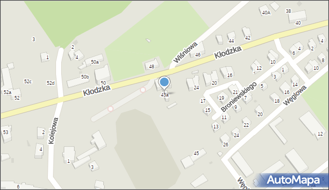 Lądek-Zdrój, Kłodzka, 43a, mapa Lądek-Zdrój