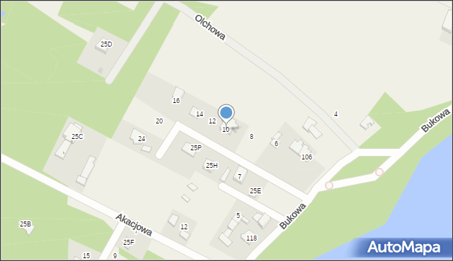 Łapino Kartuskie, Klonowa, 10, mapa Łapino Kartuskie