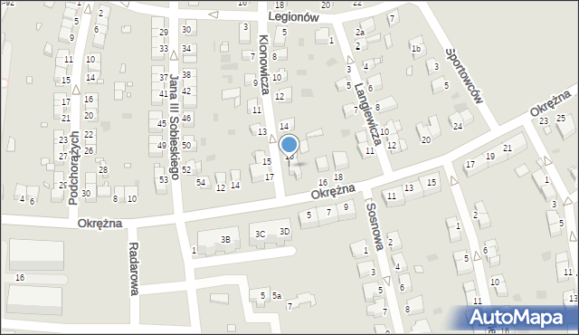 Legnica, Klonowicza Sebastiana, 18, mapa Legnicy