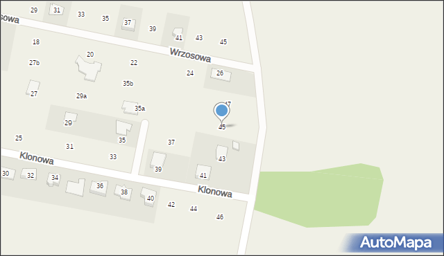 Lenartowice, Klonowa, 45, mapa Lenartowice