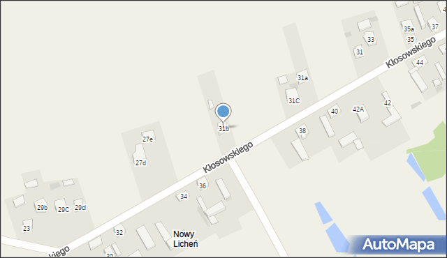 Licheń Stary, Kłosowskiego Tomasza, 31b, mapa Licheń Stary