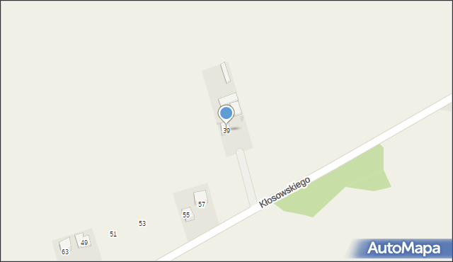 Licheń Stary, Kłosowskiego Tomasza, 39, mapa Licheń Stary