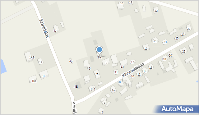 Licheń Stary, Kłosowskiego Tomasza, 9a, mapa Licheń Stary