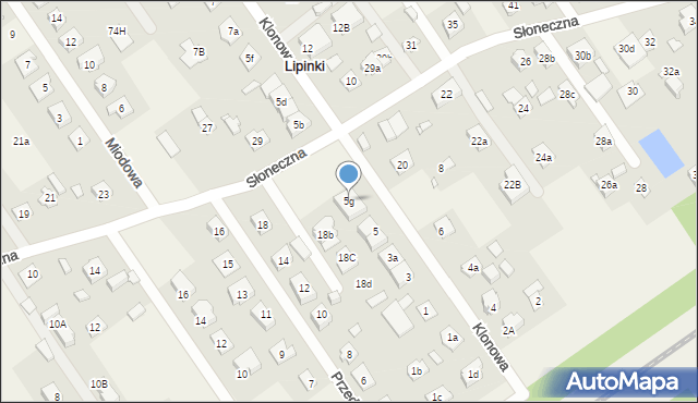 Lipinki, Klonowa, 5g, mapa Lipinki