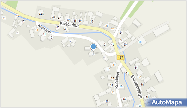 Lisięcice, Klonowa, 3, mapa Lisięcice