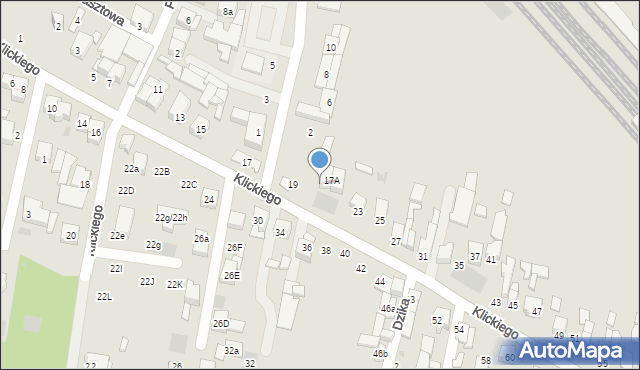 Łowicz, Klickiego Stanisława, gen., 21, mapa Łowicza