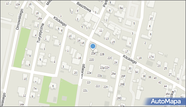 Łowicz, Klickiego Stanisława, gen., 22a, mapa Łowicza