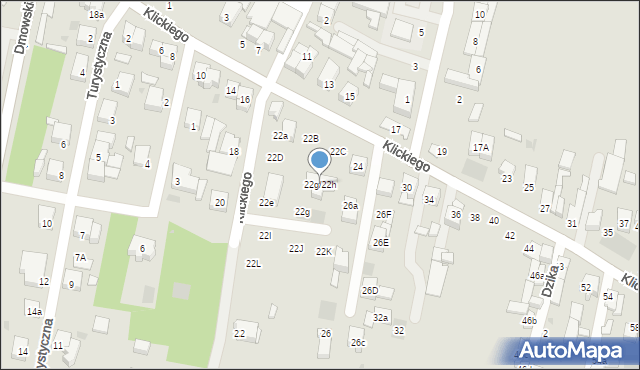 Łowicz, Klickiego Stanisława, gen., 22g/22h, mapa Łowicza