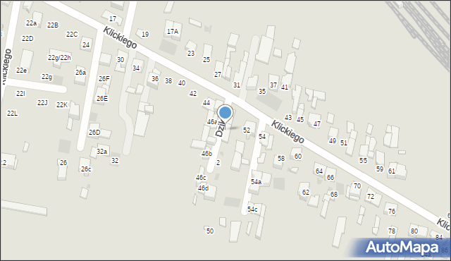 Łowicz, Klickiego Stanisława, gen., 48a, mapa Łowicza