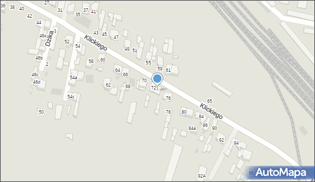 Łowicz, Klickiego Stanisława, gen., 74, mapa Łowicza