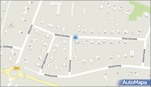 Lubaczów, Klonowa, 1, mapa Lubaczów