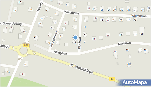 Lubaczów, Klonowa, 8, mapa Lubaczów