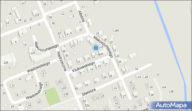 Lublin, Klukowskiego Zygmunta, 14, mapa Lublina